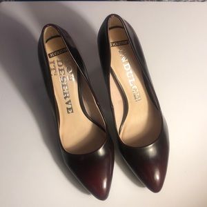 Maroon ombré heels